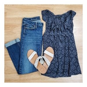Banana Republic Paisley Ruffle Blouse